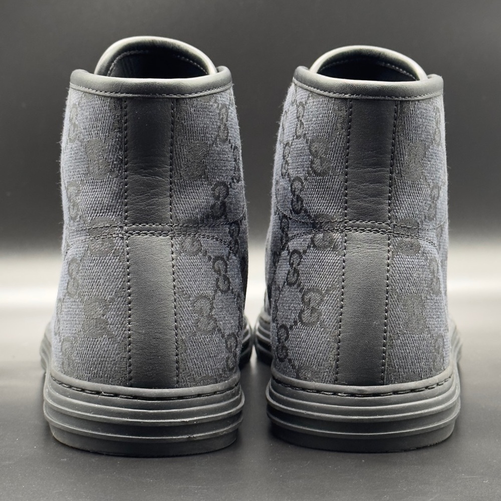 *** BRAND NEW GUCCI HI TOP CANVAS AND LEATHER SNEAKERS WITH ORIGINAL PACKAGING - Picture 5 of 10